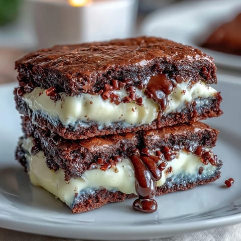 Cream cheese stuffed brownie cookies with rich chocolate dough and gooey filling, baked until soft and decadent.