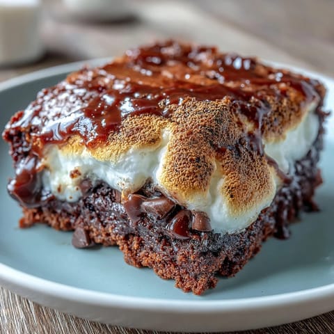 2. Chewy smores brownie cookies loaded with crushed graham crackers, topped with melty marshmallows for a campfire treat.  