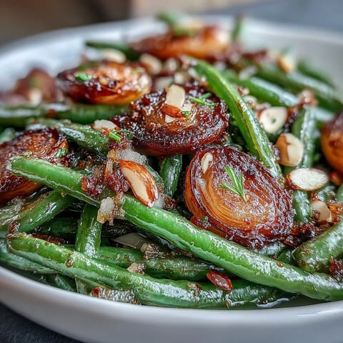 Roasted Garlic Green Beans