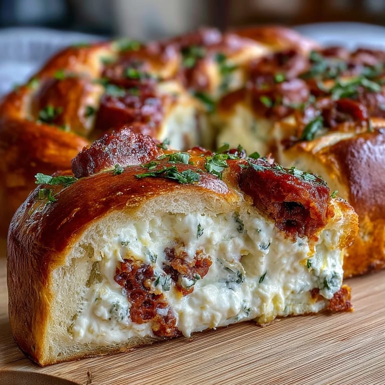 Savory Italian Easter Pie with Ricotta and Salami, featuring a rich, cheesy filling studded with Italian salami, baked in a golden lattice-topped crust.