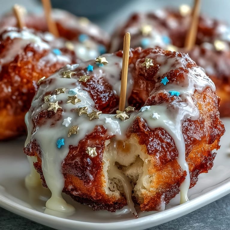 Fluffy glazed donuts stacked high and decorated with edible gold stars, creating a celebratory graduation party dessert.