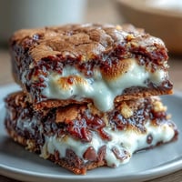 1. Smores Brownie Mix Cookies with gooey toasted marshmallow tops, packed with chocolate chips and graham cracker bits.  